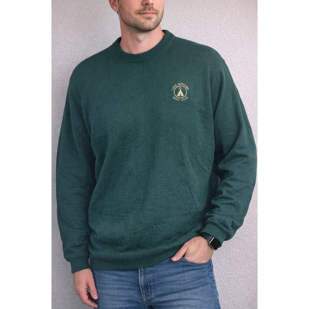 Antigua Lake Mohawk Golf Club Green‎ Crewneck Sweater Mens XL